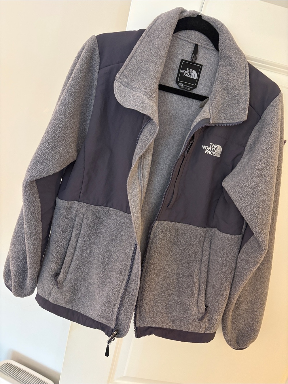 The North Face Two-Tone Gray Sherpa Zip Jacket